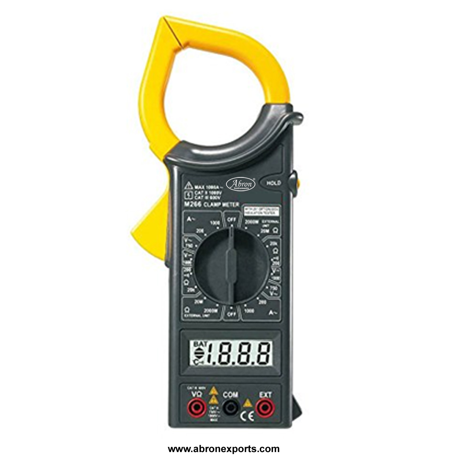 Clamp meter multimeter digital ac dc voltage ac current resistance data hold abron AE-1218-M266 